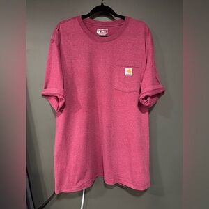 Carhartt Men's Burgundy Short Sleeve Pocket Tee